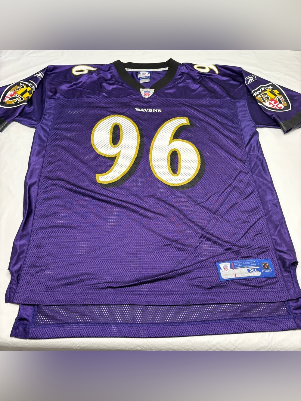 Adalius Thomas #96 Baltimore Ravens Reebok Purple Jersey Men’s XL